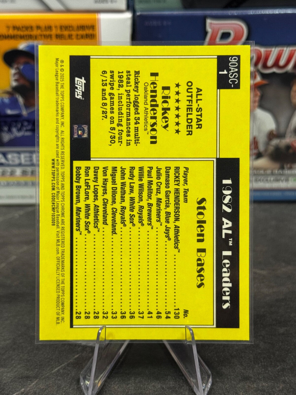 2025 Topps Series 2 - Topps All Stars #90ASC-1 RICKEY HENDERSON Mojo Refractor