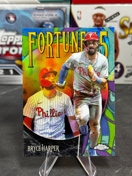 2025 Topps Chrome - #F15-6 Bryce Harper Fortune 15