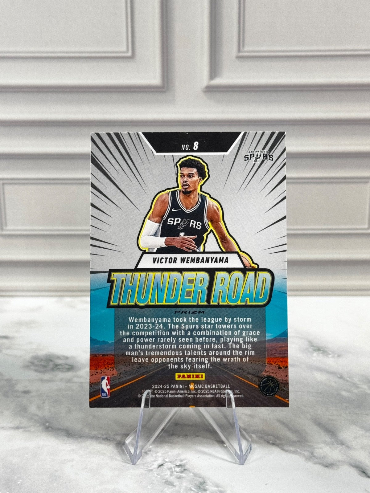 2024-25 Panini - Thunder Road Victor Wembanyama Green Reactive Prizm #8