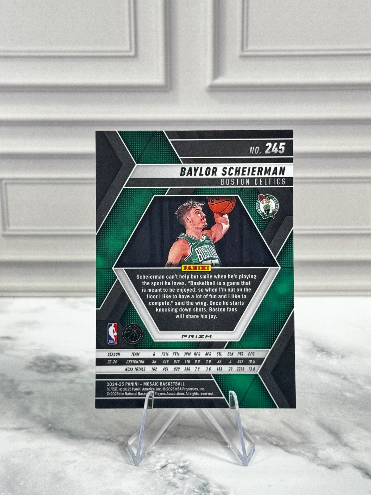 2024-25 Panini Mosaic - Rookies Baylor Scheierman #245 Silver Prizm (RC)