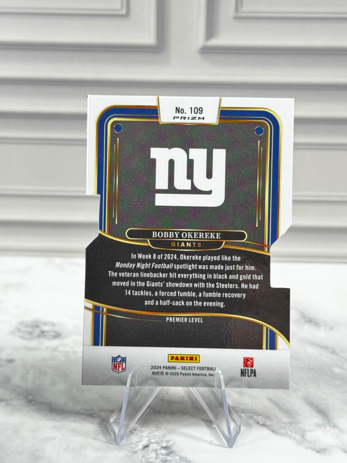 2024 Panini Select - Premier Level Bobby Okereke #109 Silver Prizm Die-Cut