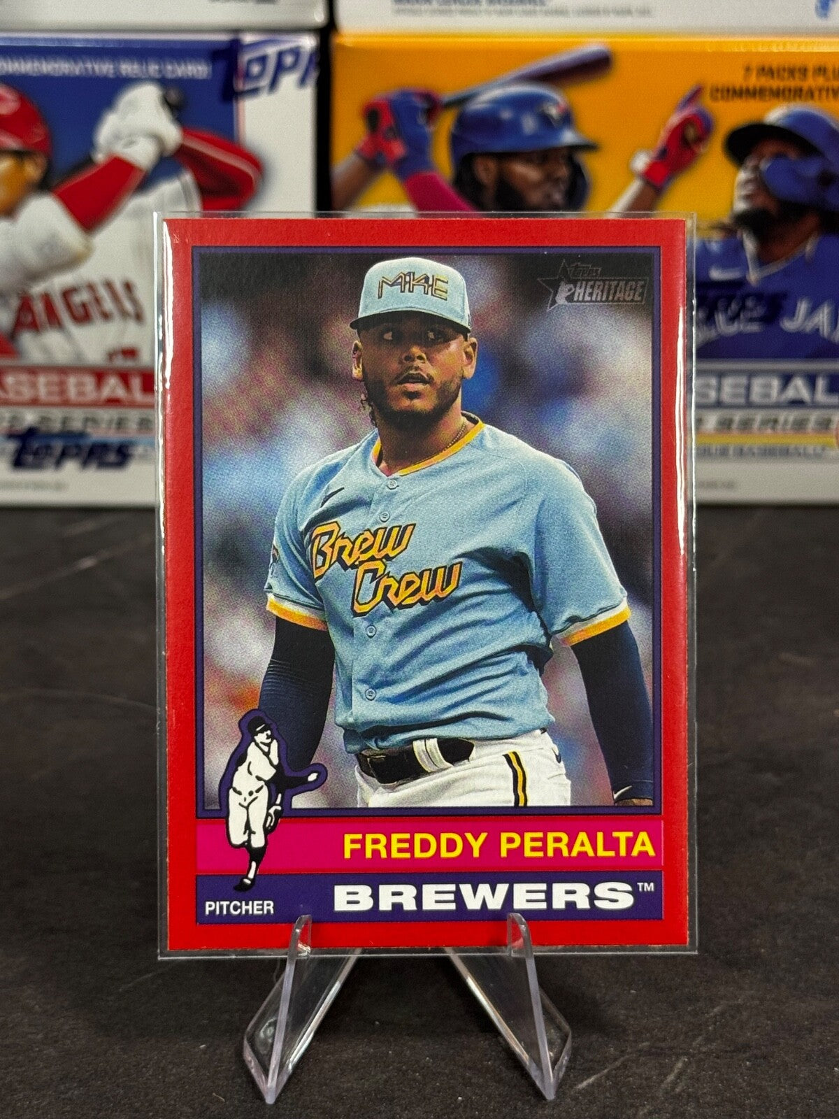 2025 Topps Heritage - Freddy Peralta #76 Red Border