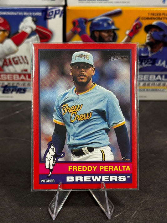 2025 Topps Heritage - Freddy Peralta #76 Red Border