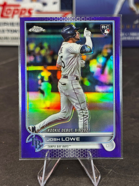 2022 Topps Chrome - Rookie Debut Josh Lowe #USC155 Purple Refractor (RC)