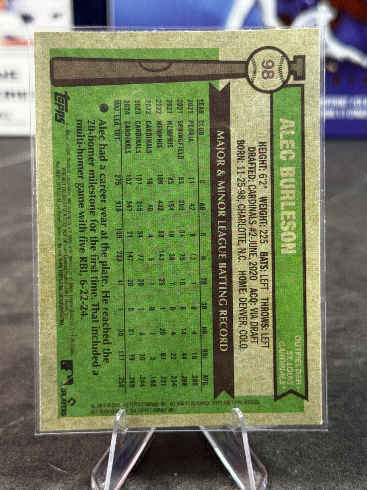 2025 Topps Heritage - Alec Burleson Chrome #98