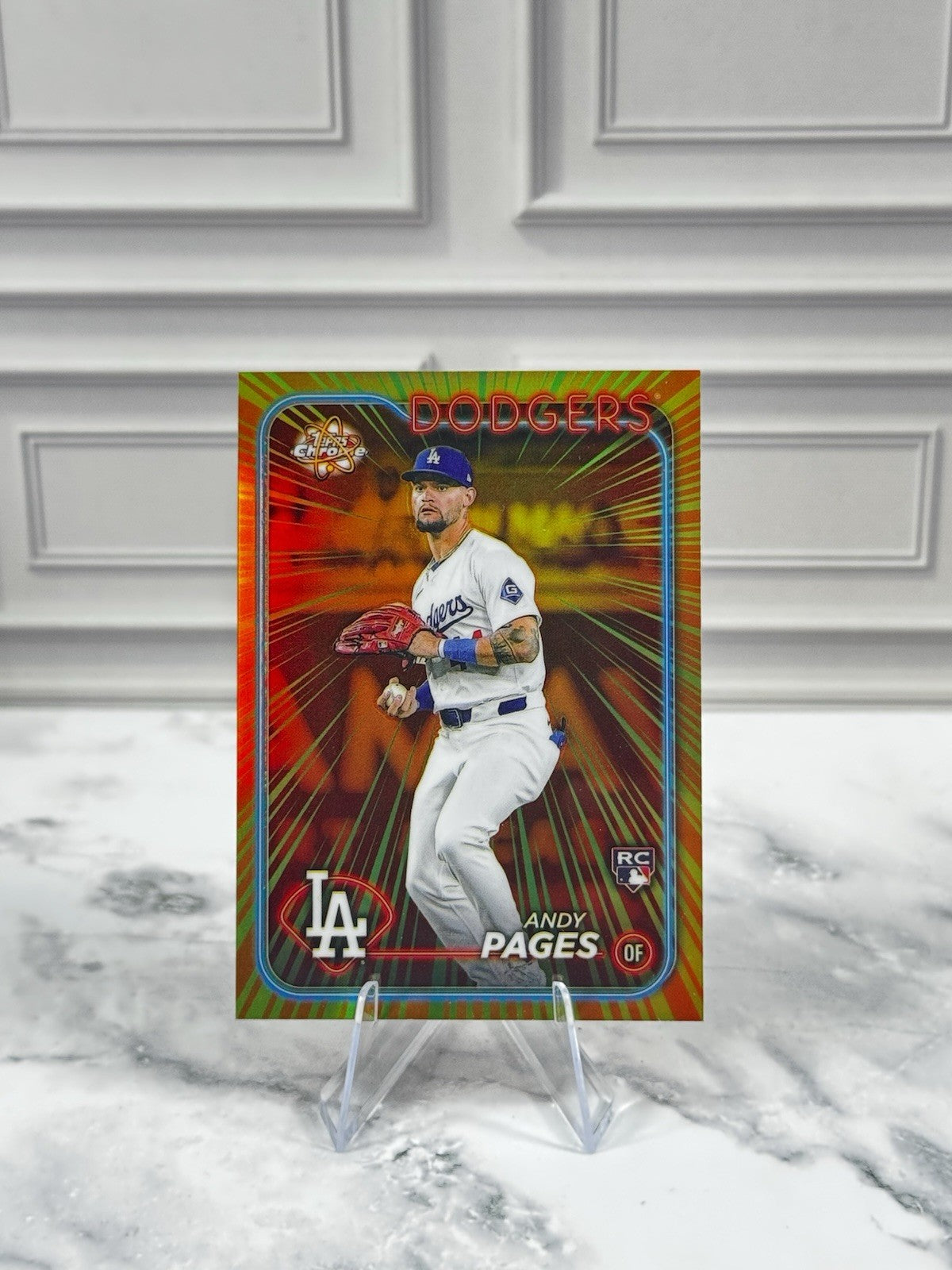 2024 Topps Chrome - Andy Pages Radiating Rookies #RR-26 Dodgers Rookie (RC)
