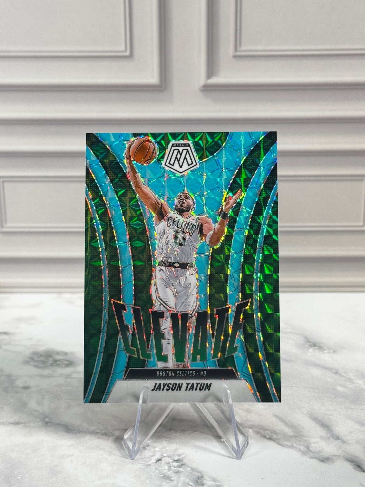 2024-25 Panini Mosaic - Jason Tatum Elevate Green Flourescent Prizm /30