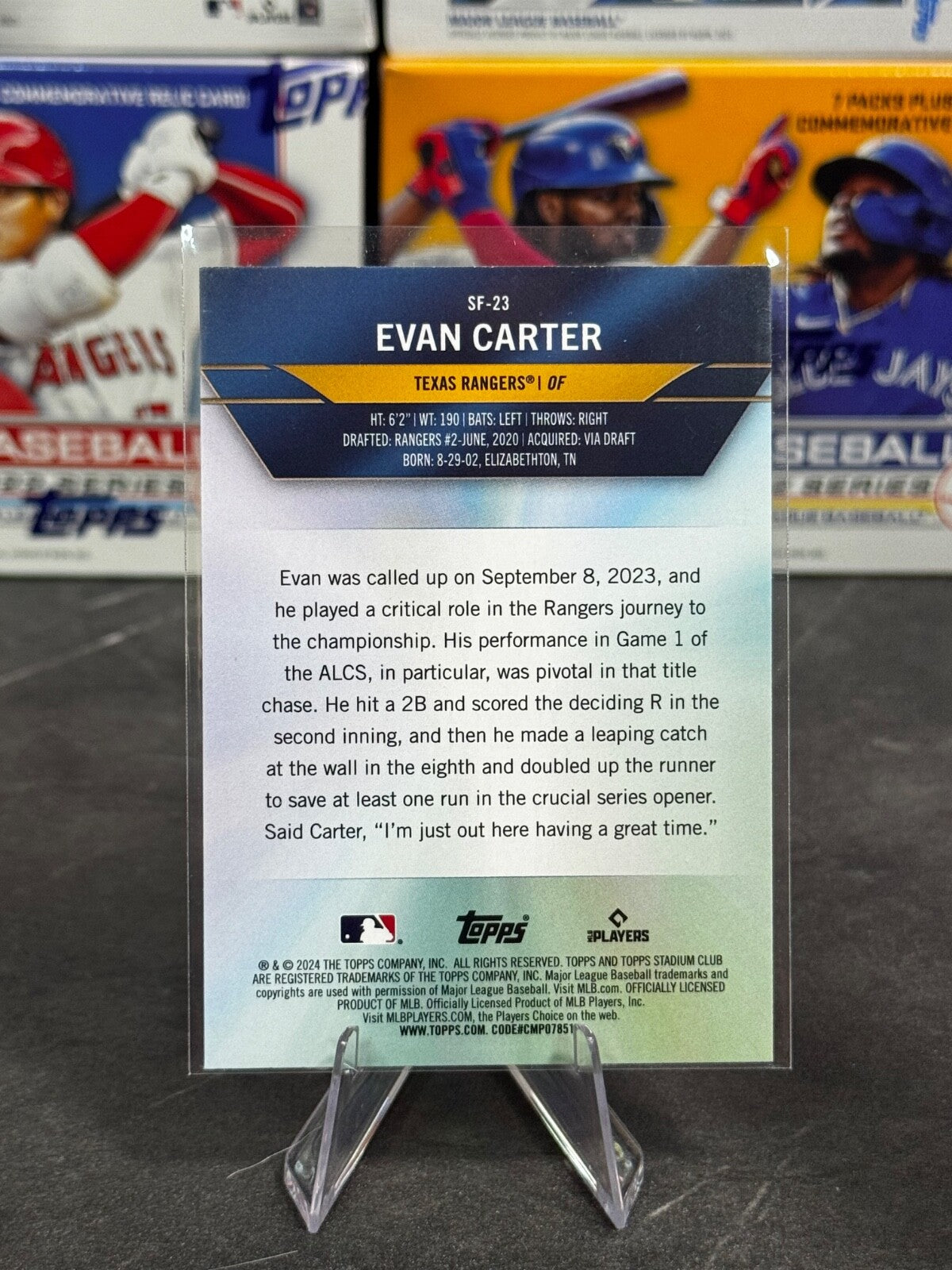 2024 Topps Stadium Club - Special Forces Evan Carter #SF-23 (RC)