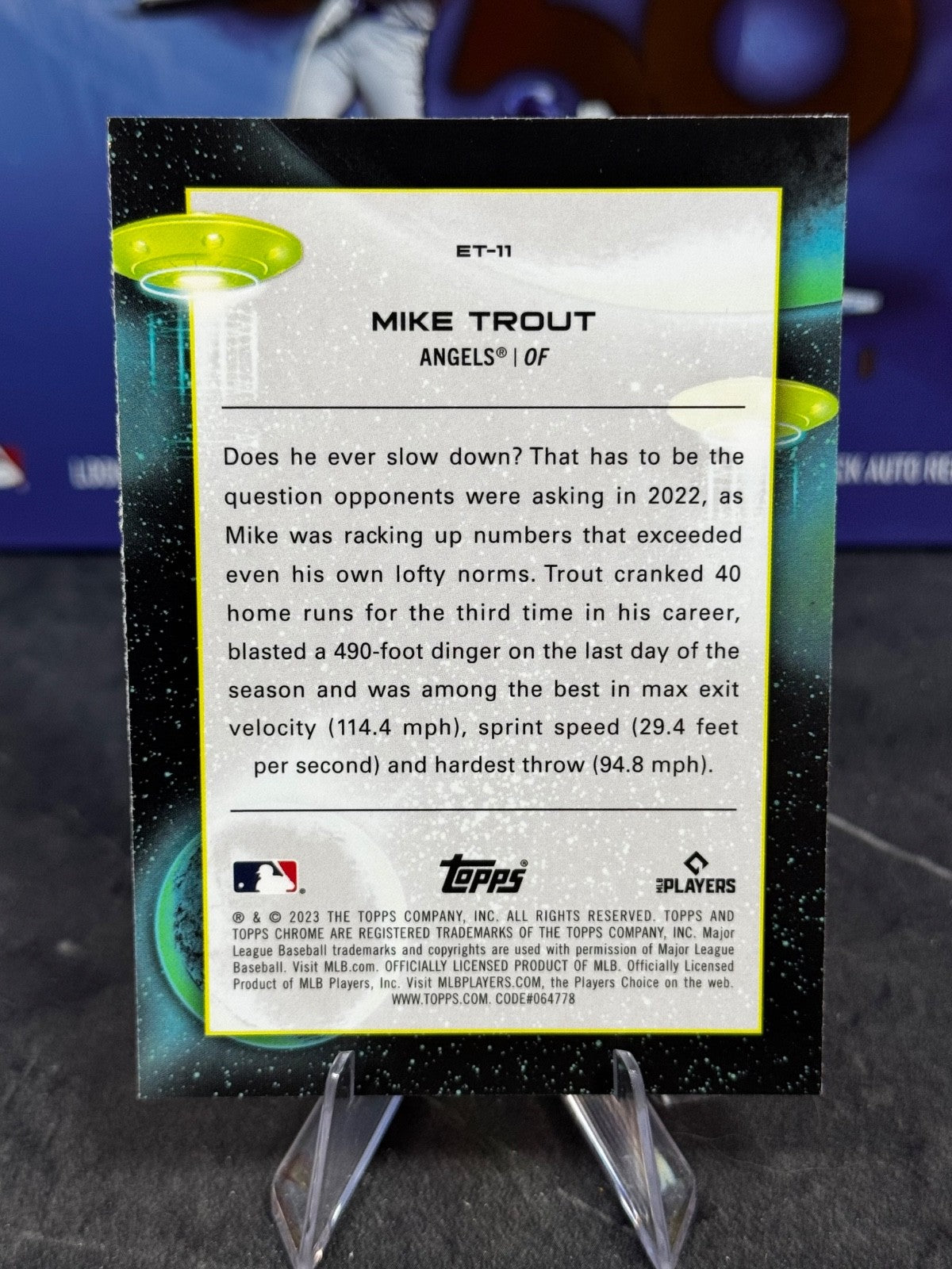 2023 Topps Cosmic Chrome - Extraterrestrial Talent Mike Trout #ET-11