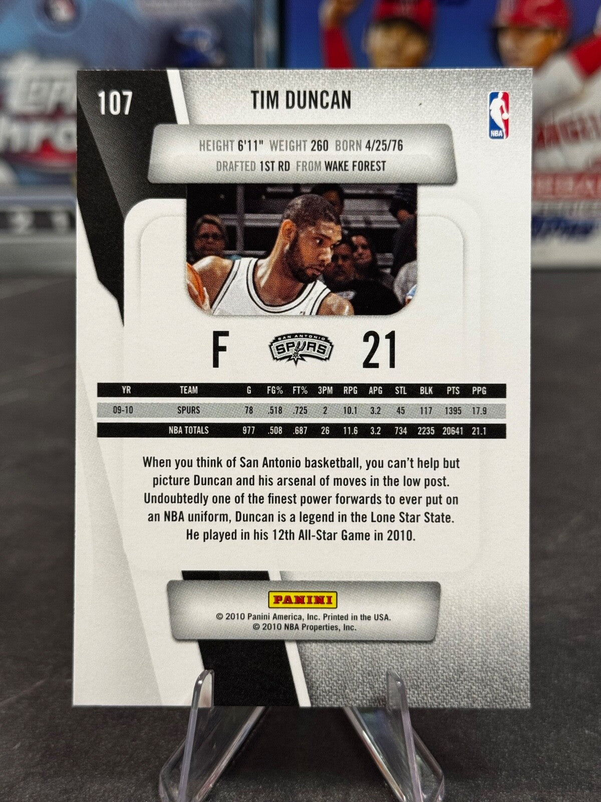 2010-11 Prestige - Tim Duncan #107