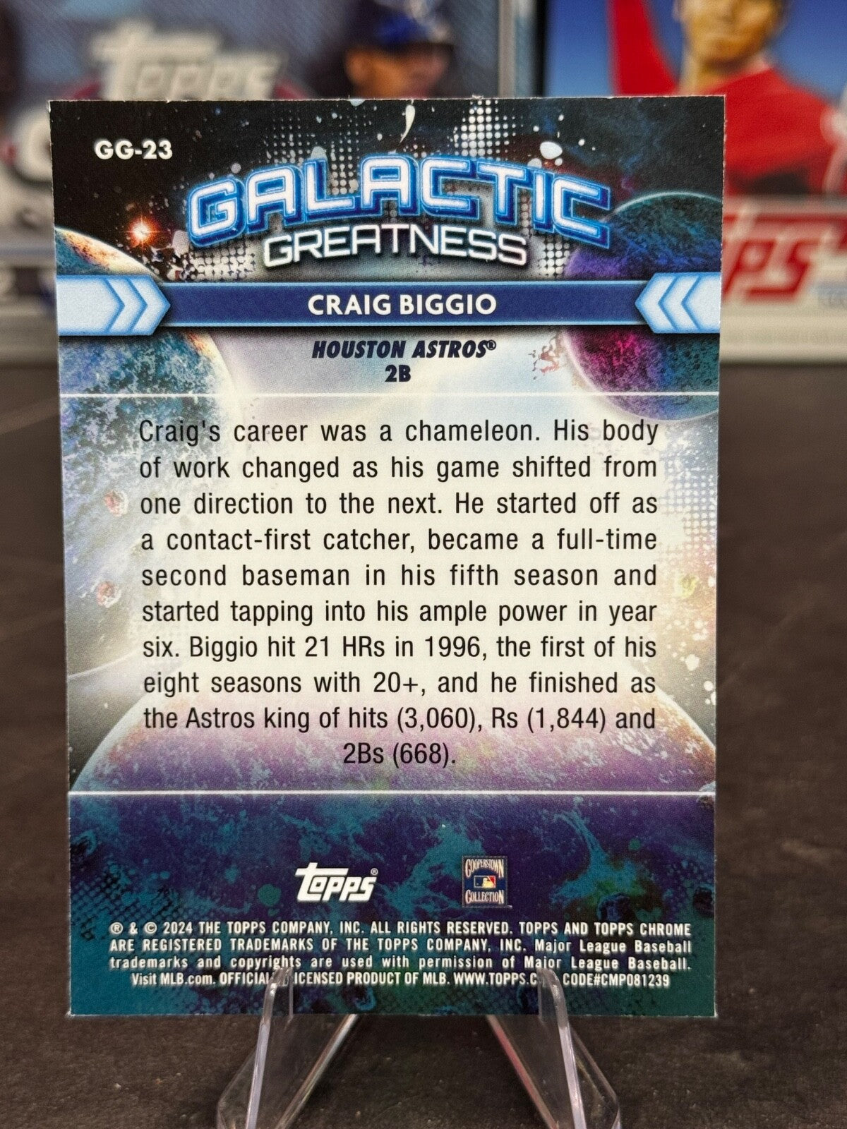 2024 Topps Cosmic Chrome - Galactic Greatness Craig Biggio #GG-23