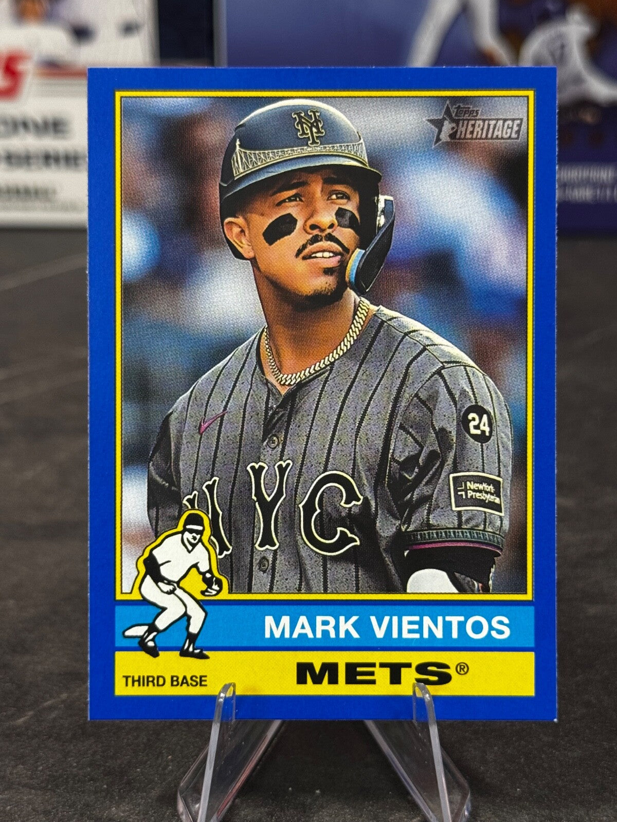 2025 Topps Heritage - Mark Vientos Blue Border #278