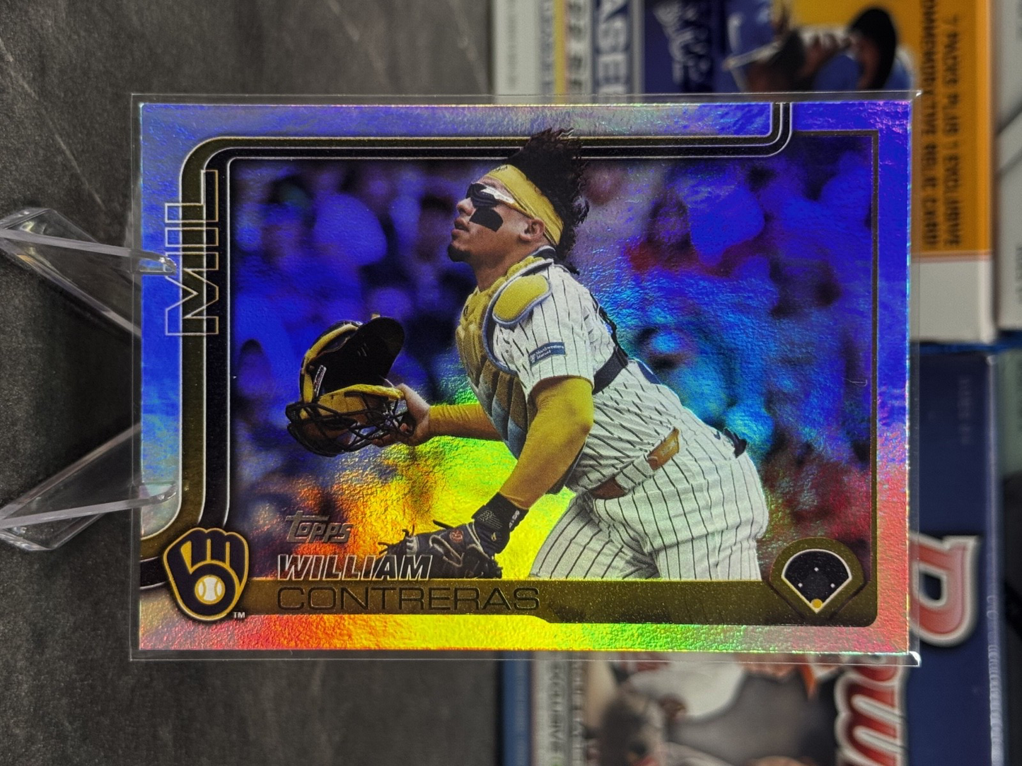 2025 Topps Series 2 - #433 William Contreras Rainbow Foil BREWERS