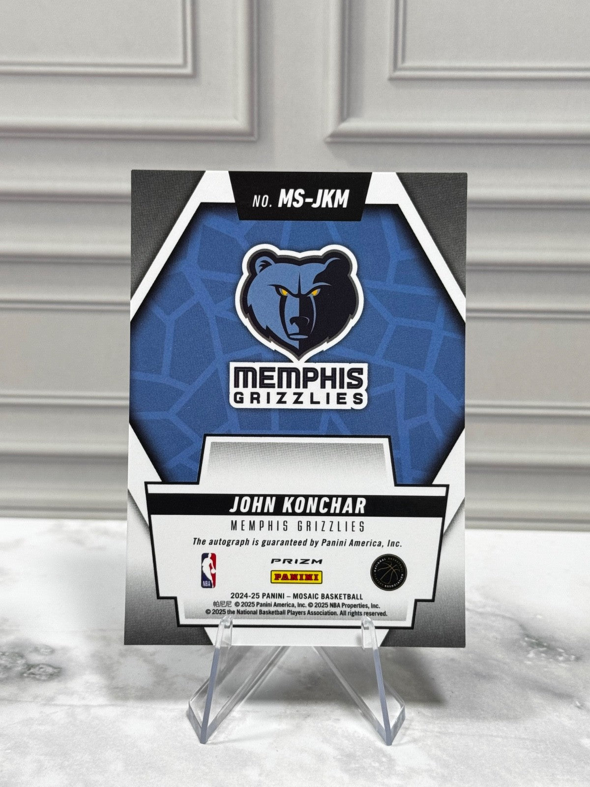 2023-24 Panini Mosaic - Scripts John Konchar #MS-KON (AU, RC)