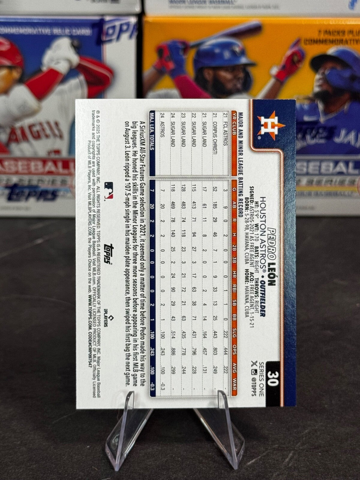 2025 Topps Series 1 - Pedro Leon #30 Confetti Sparkle (RC)
