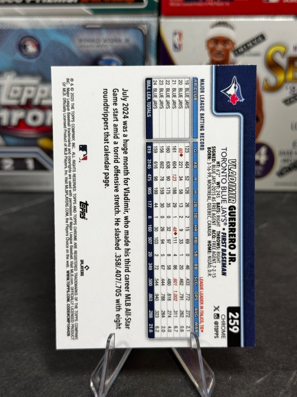 2025 Topps Chrome - #259 Vladimir Guerrero Jr. Prism Refractor