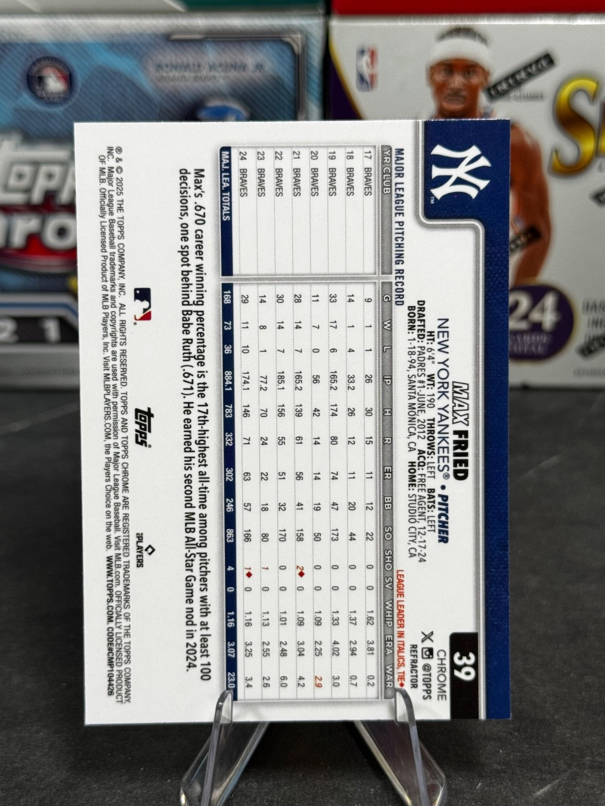 2025 Topps Chrome - #39 Max Fried Refractor