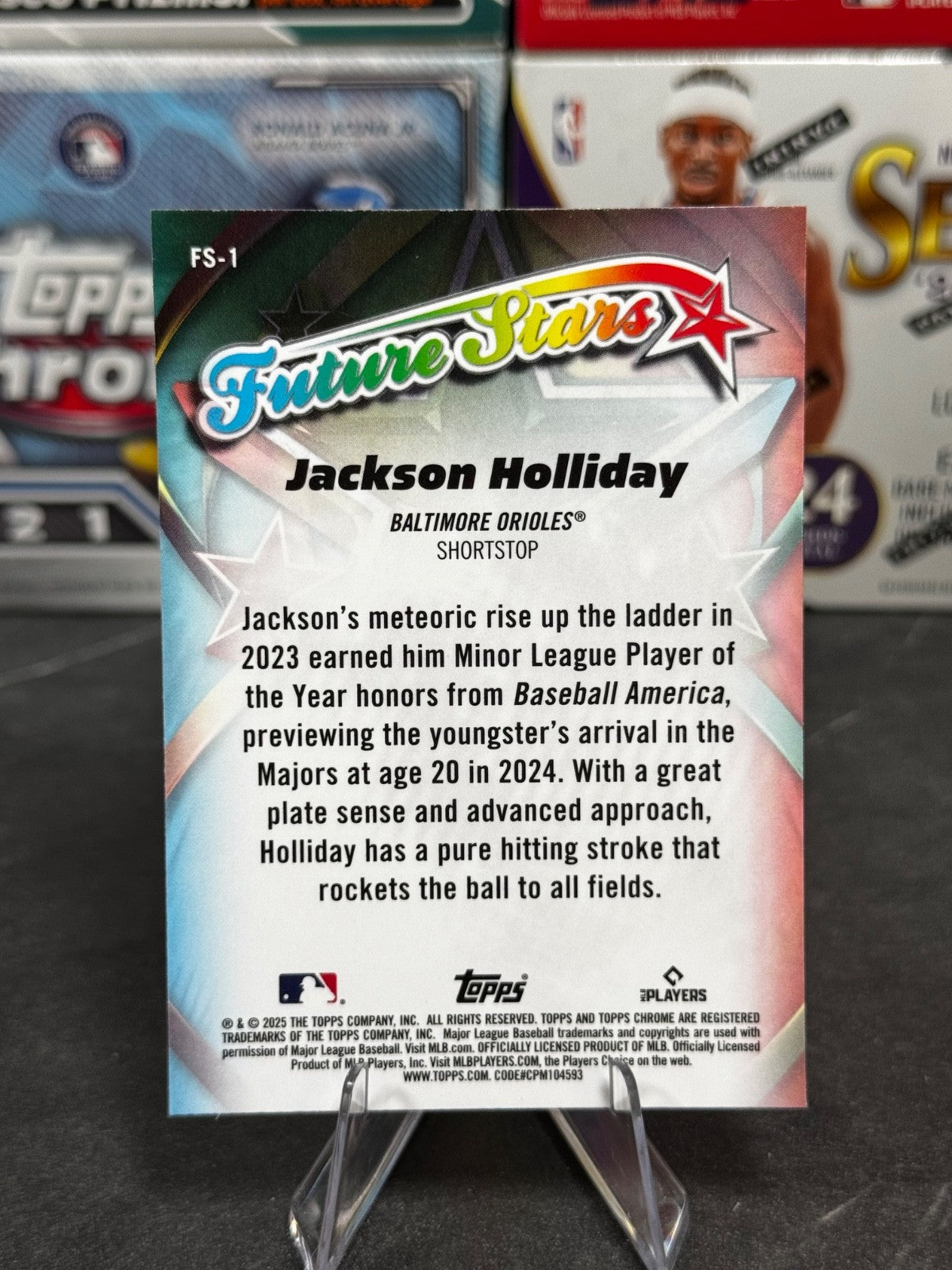 2025 Topps Chrome - #FS-1 Jackson Holliday Future Stars