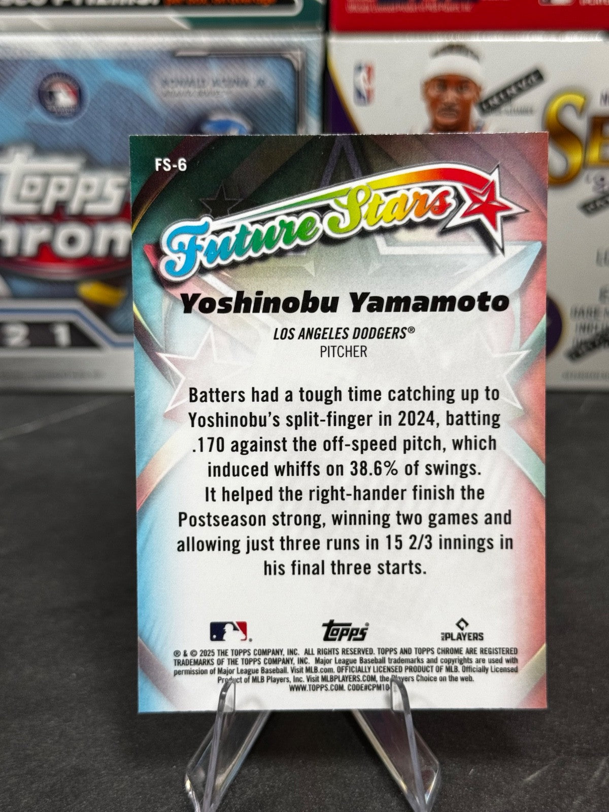 2025 Topps Chrome - #FS-6 Yoshinobu Yamamoto Future Stars