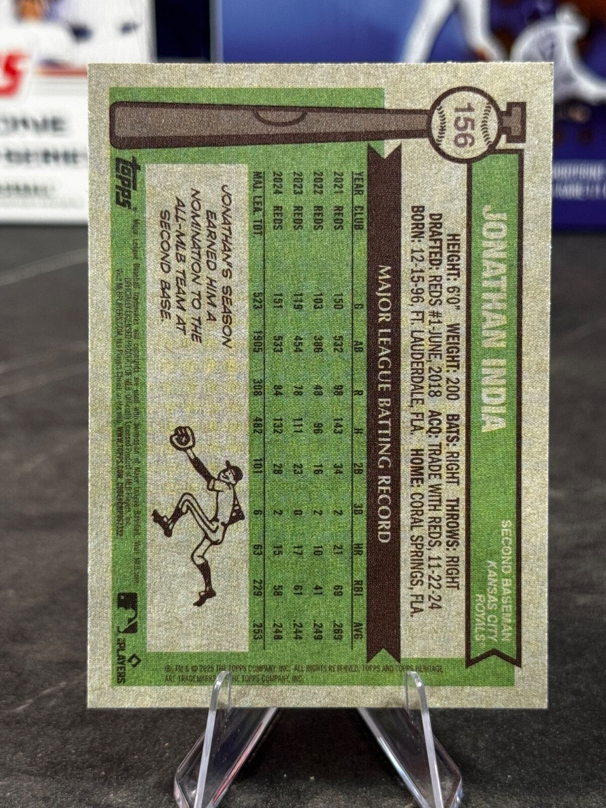 2025 Topps Heritage - Jonathan India Blue Border #156