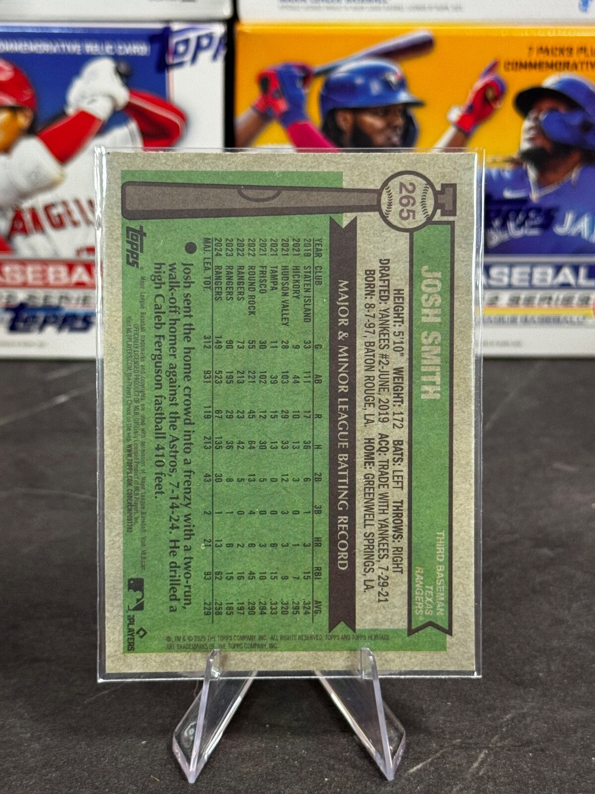 2025 Topps Heritage - Josh Smith #265 Chrome Sparkle Refractor