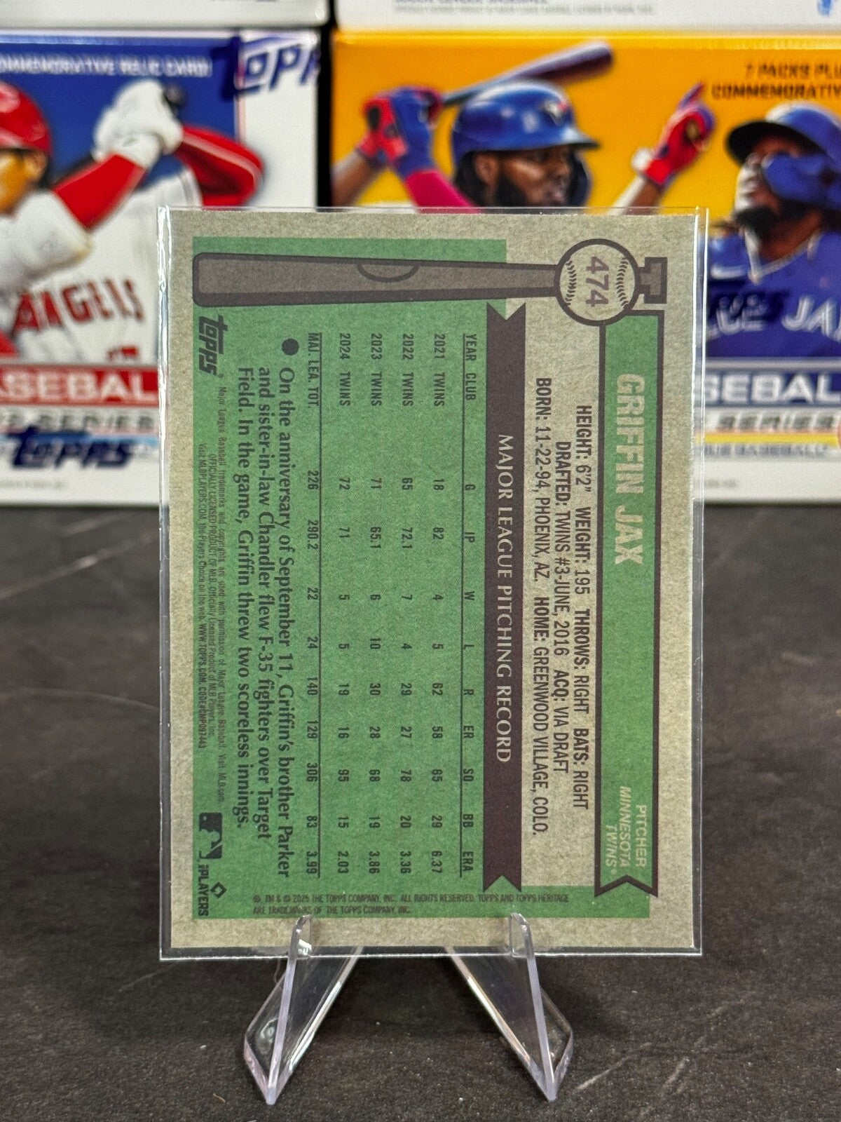 2025 Topps Heritage - High Number SP Griffin Jax #474 Chrome