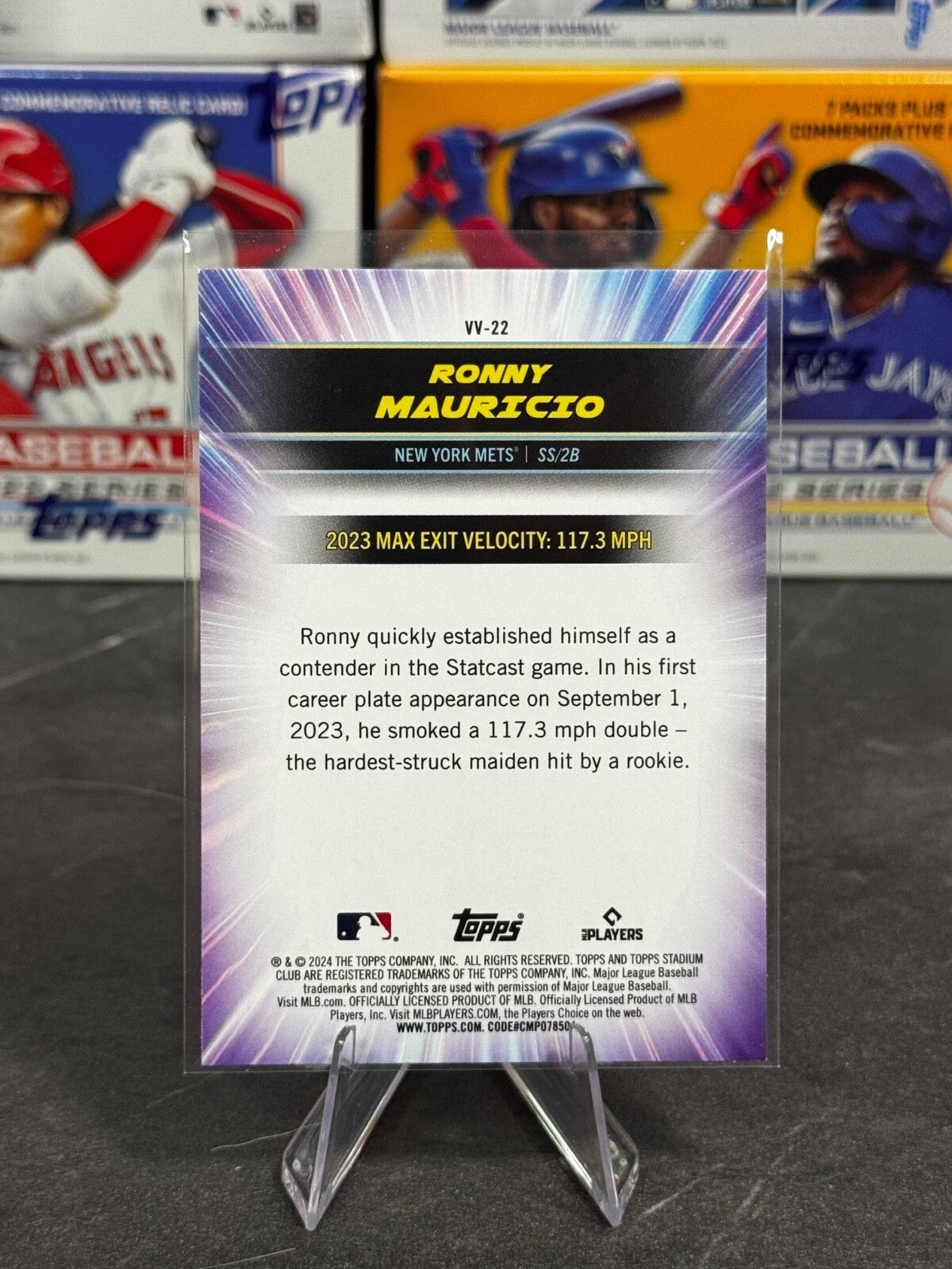 2024 Topps Stadium Club - Virtuosos of Velocity Ronny Mauricio #VV-22 (RC)