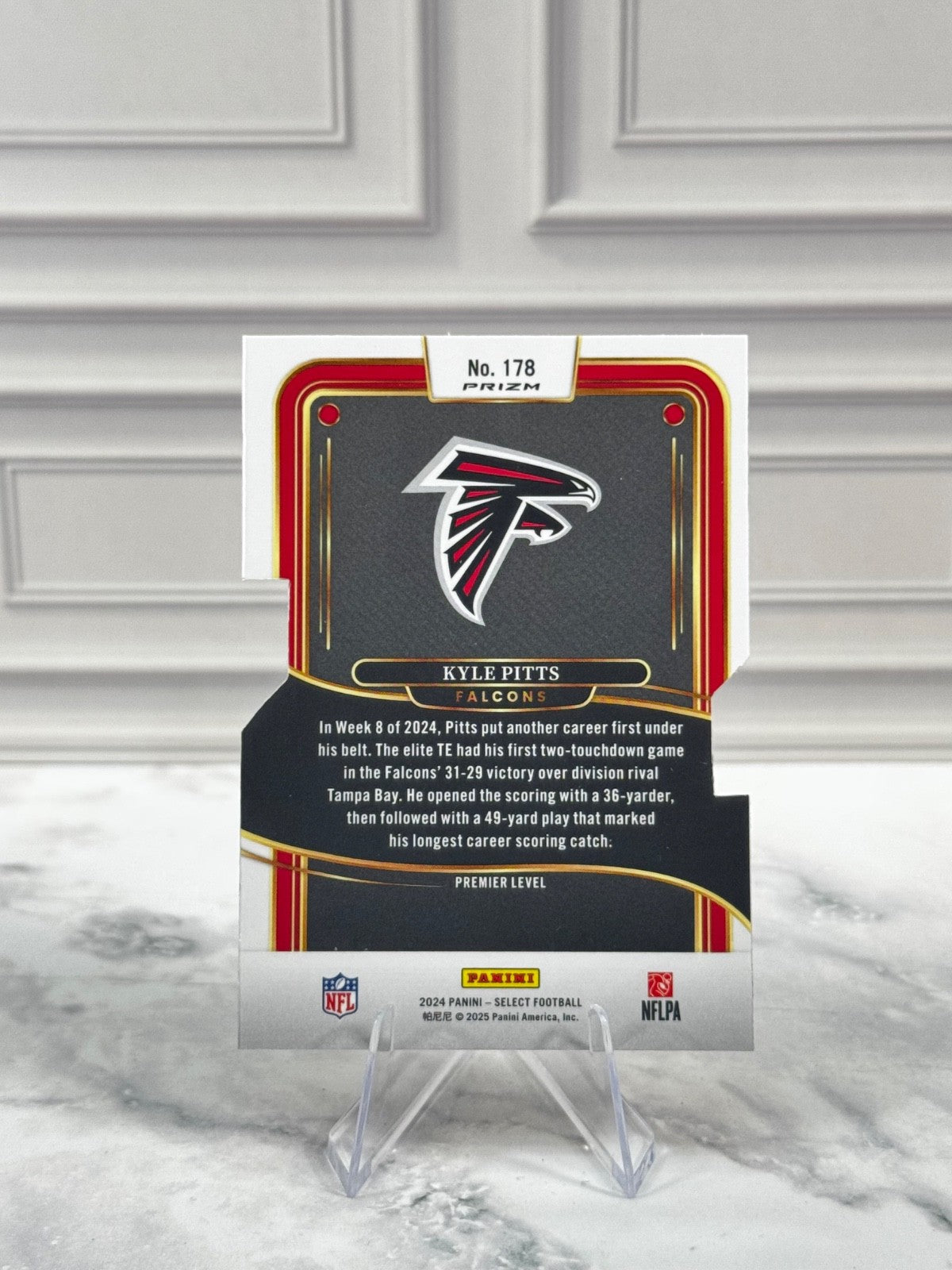 2024 Panini Select - Premier Level Kyle Pitts #178 Silver Prizm Die-Cut