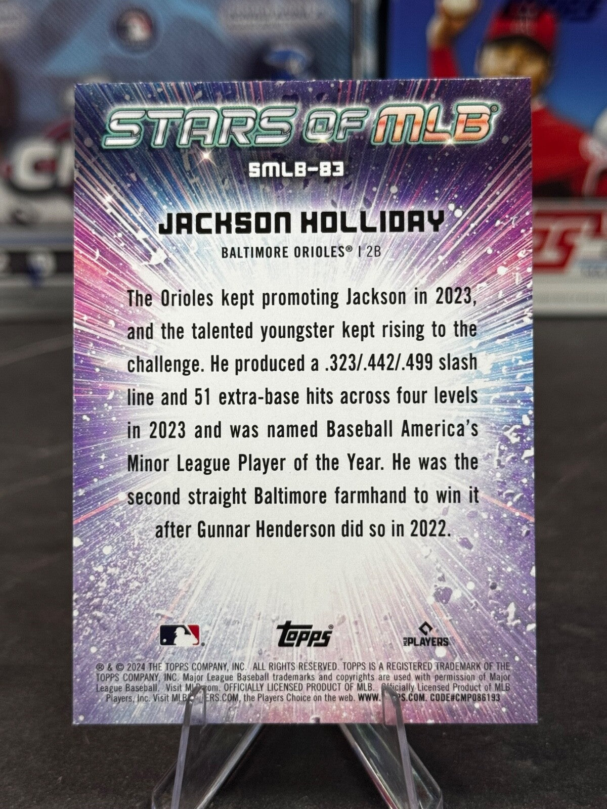 2024 Topps Update Series - Stars of Mlb Jackson Holliday #SMLB-83 (RC)