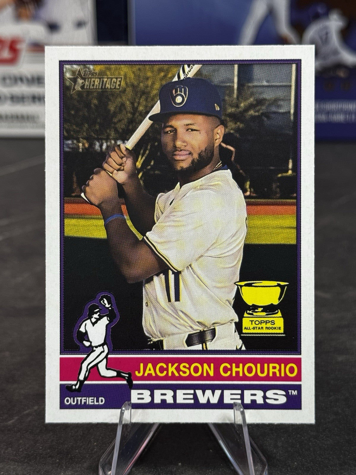2025 Topps Heritage Jackson Chourio Rookie Cup #106 Milwaukee Brewers