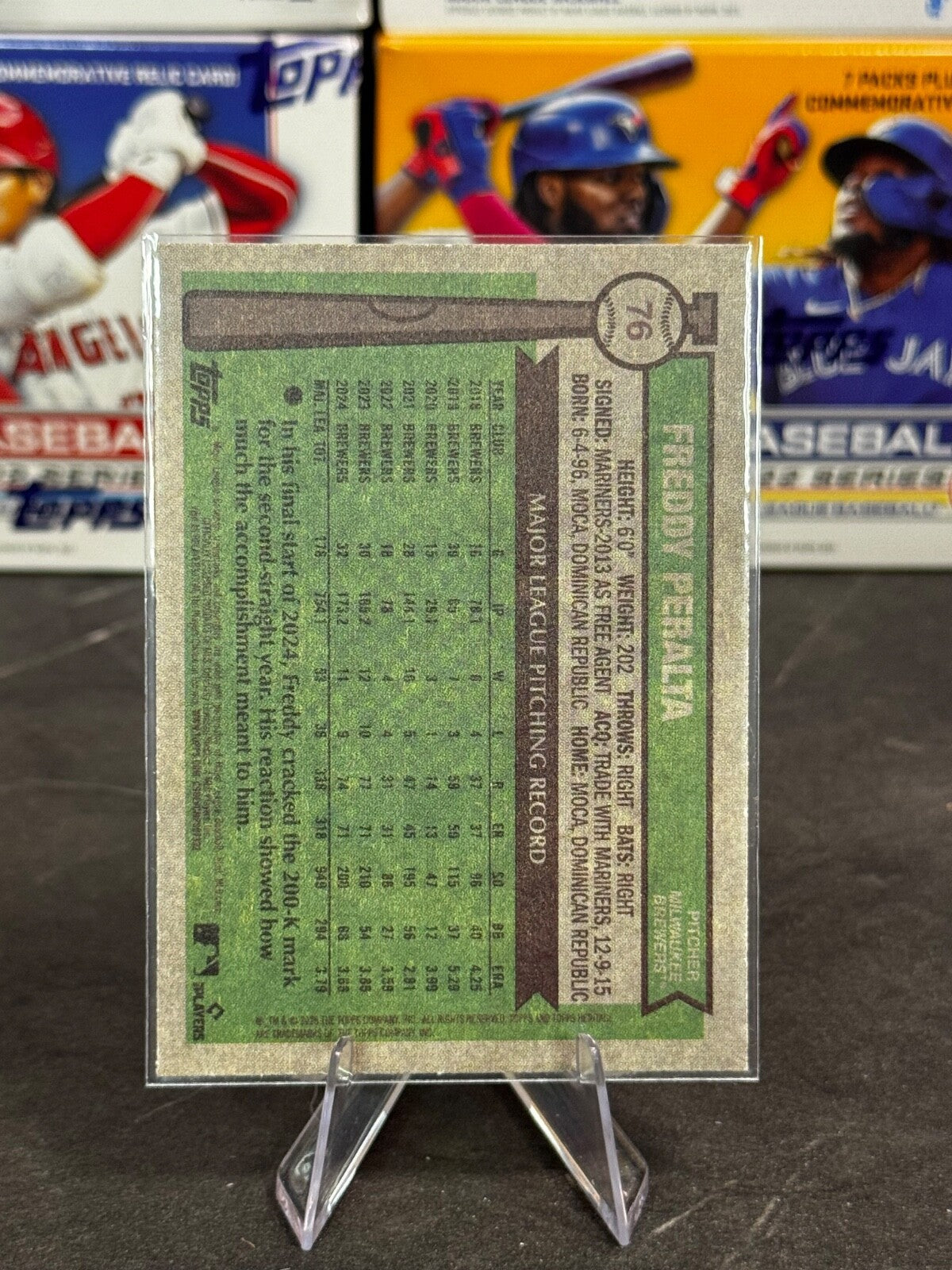 2025 Topps Heritage - Freddy Peralta #76 Red Border