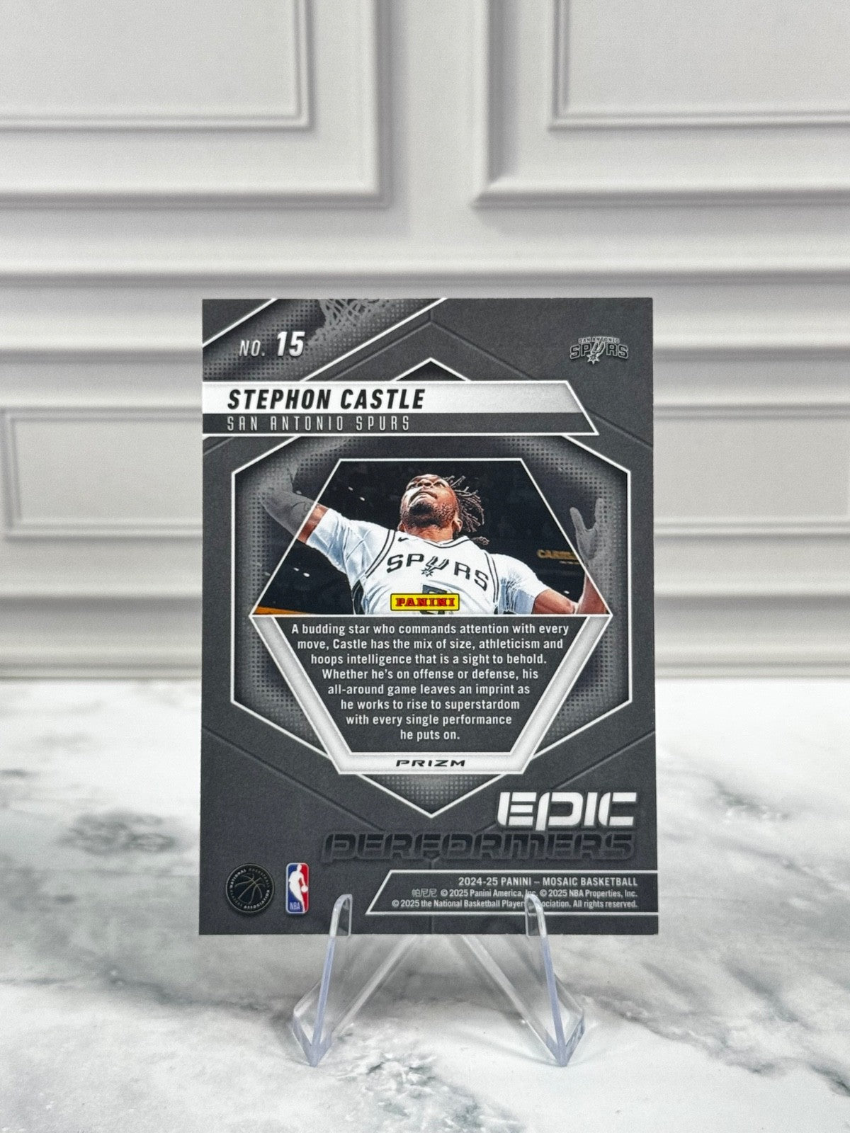 2024-25 Panini Mosaic - Epic Performers Stephon Castle Green Reactive Prizm (RC)
