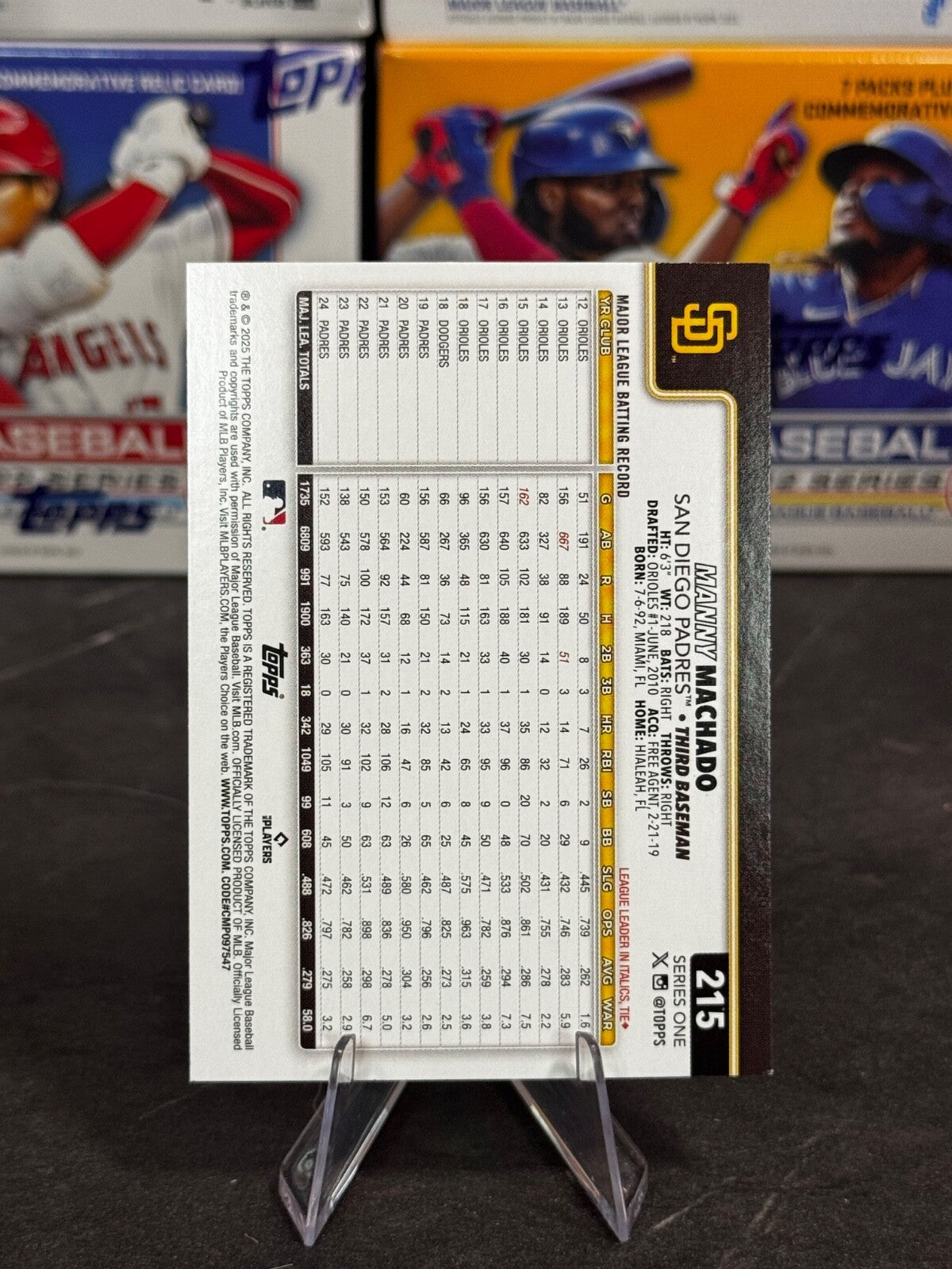 2025 Topps Series 1 - Manny Machado #215 Confetti Sparkle