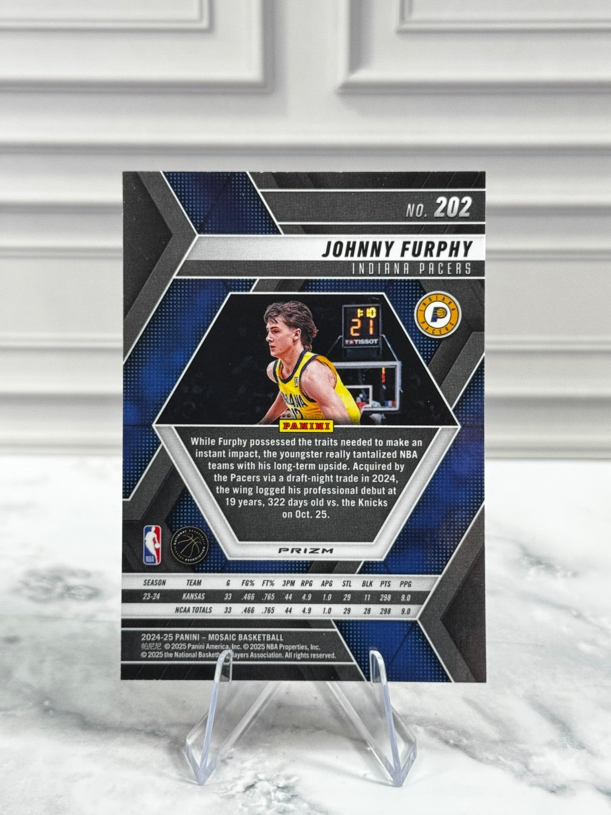2024-25 Panini Mosaic - Rookies Johnny Furphy #202 Mosaic Prizm (RC)