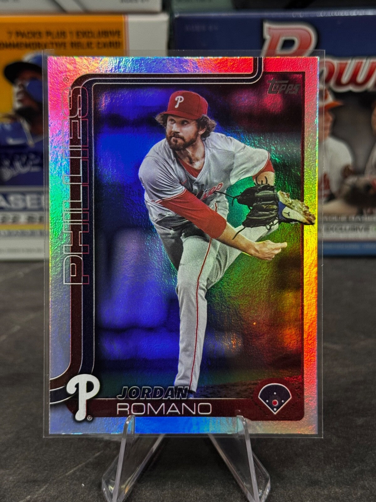 2025 Topps Series 2 - #424 Jordan Romano Rainbow Foil PHILLIES