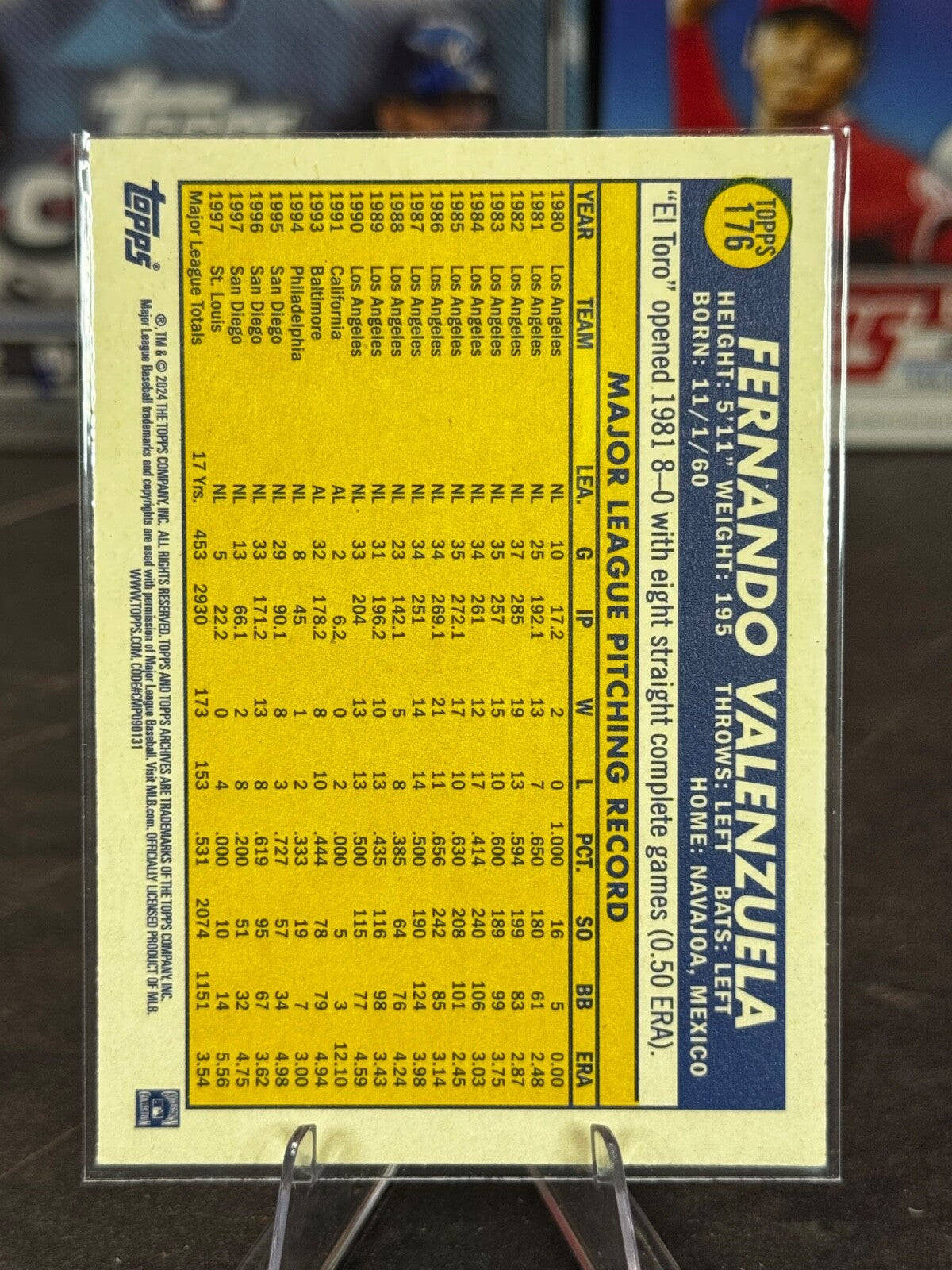 2024 Topps Archives - 1970 Topps Fernando Valenzuela #176