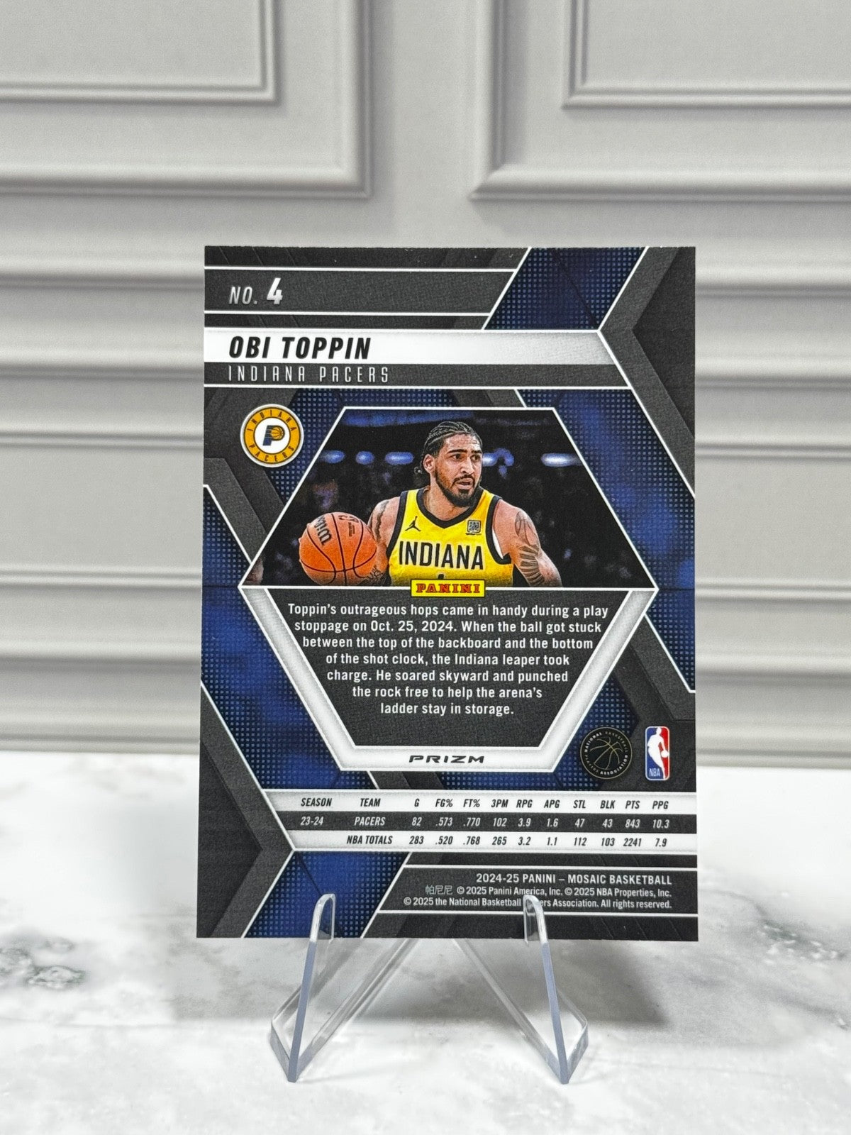 2024-25 Panini Mosaic - Obi Toppin #11 Silver Prizm
