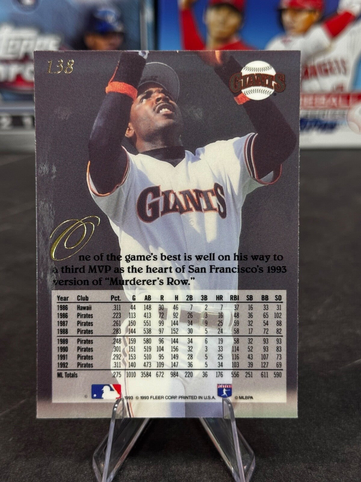 1993 Flair - Barry Bonds #138