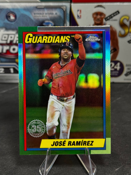 2025 Topps Chrome - 1990 Topps Refractor #90CB-5 Jose Ramirez