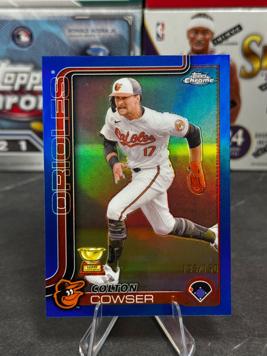 2025 Topps Chrome - #44 Colton Cowser Blue Refractor Rookie Cup /150