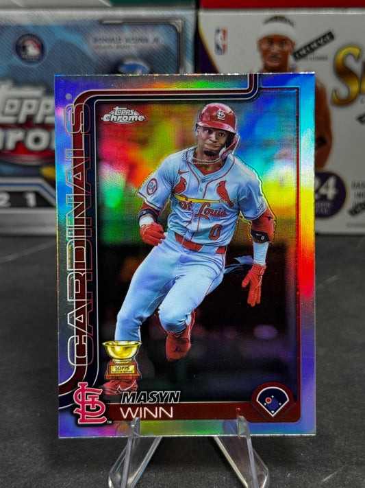 2025 Topps Chrome - #244 Masyn Winn Rookie Cup Refractor