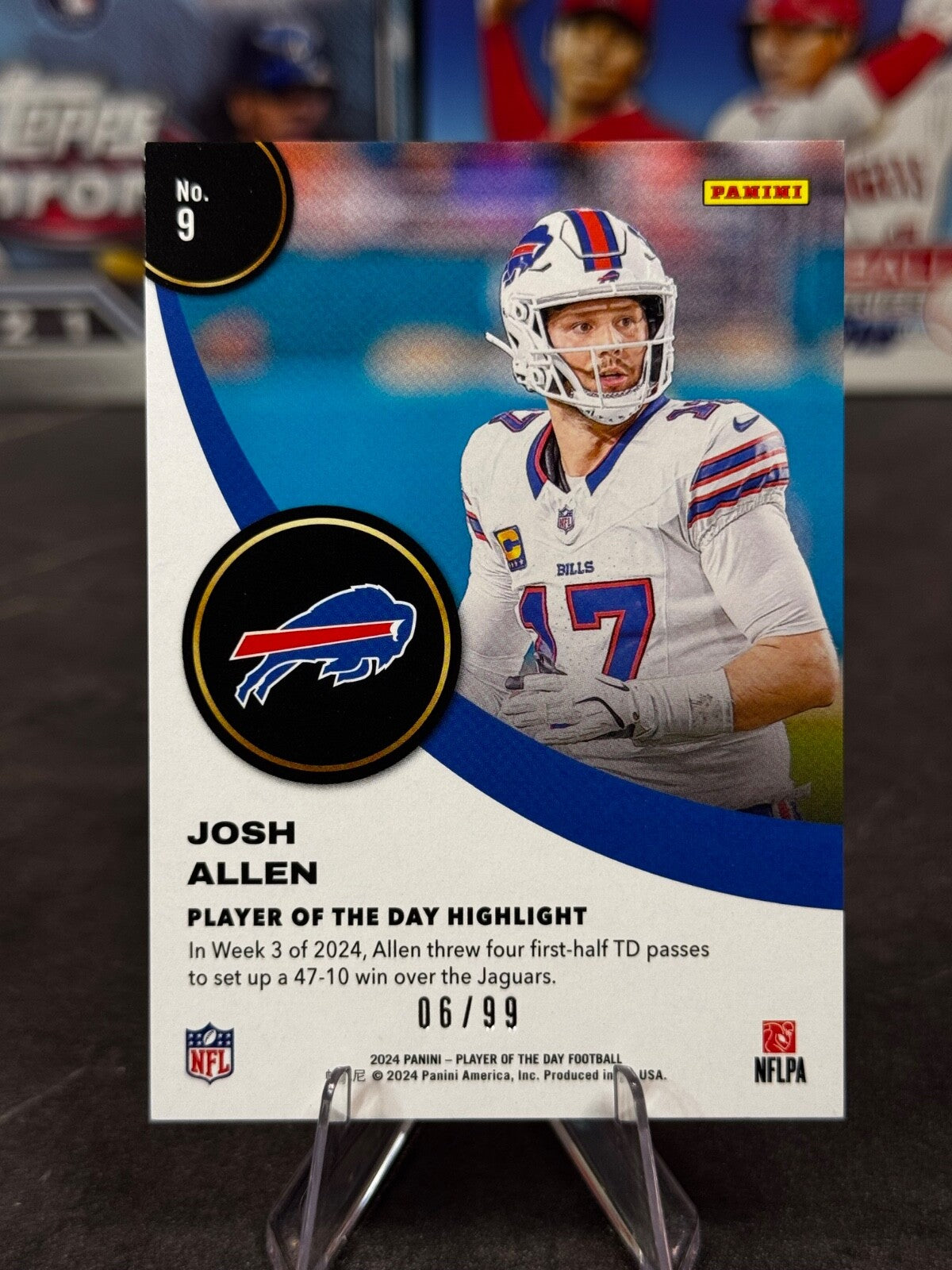 2024 Panini Player of the Day Football - JOSH ALLEN Red Foil /99 Bills #9