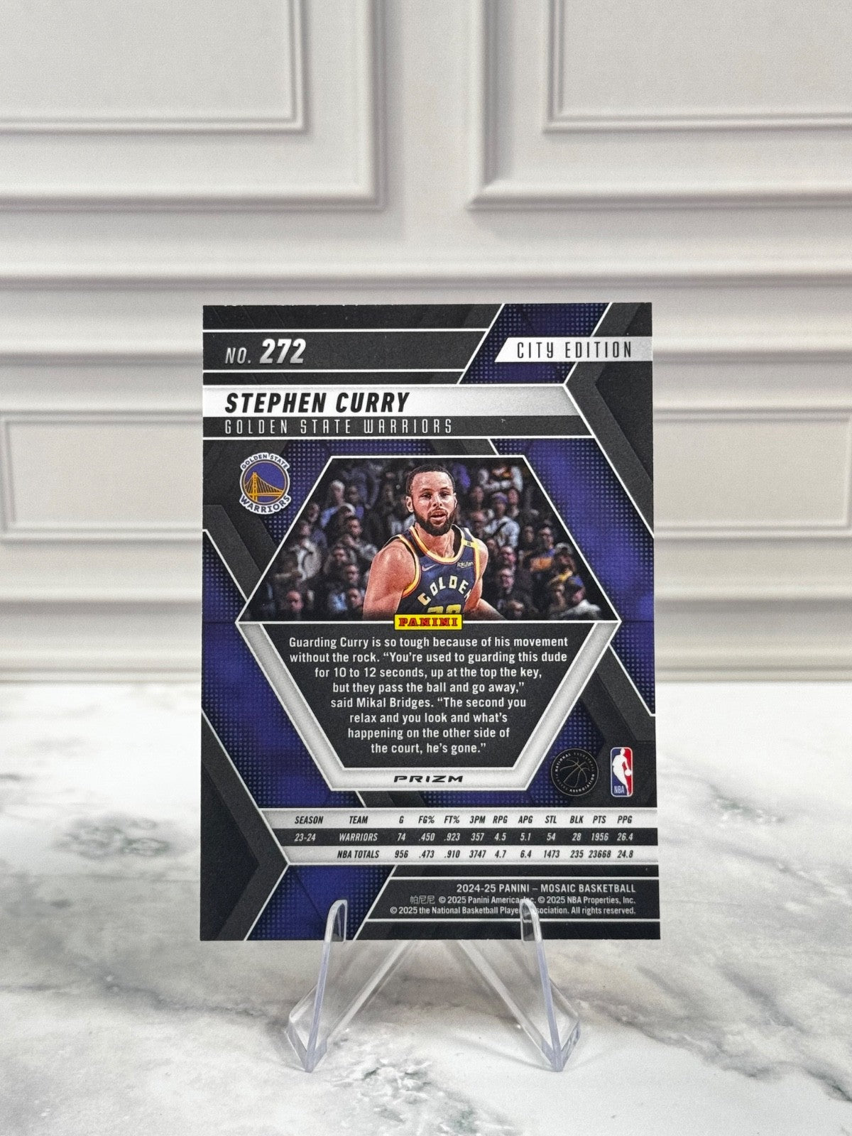 2024-25 Panini Mosaic - City Edition Stephen Curry #272 Reactive Yellow Prizm