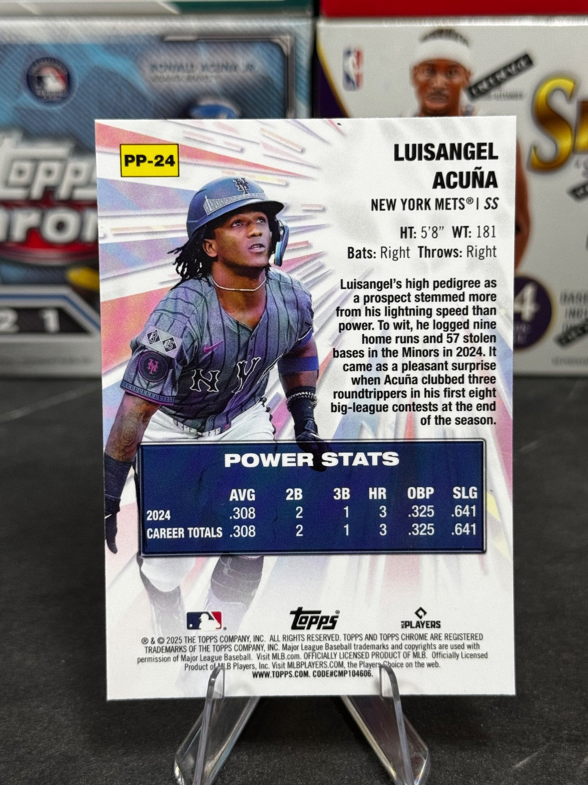 2025 Topps Chrome - #PP-24 Luisangel Acuna Power Players Rookie (RC)