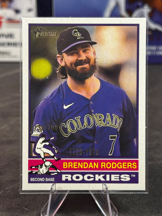 2025 Topps Heritage #293 Brendan Rodgers /200 BICENTENNIAL 1776-1976 Parallel