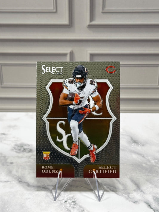 2024 Panini Select - Select Certified Rookies Rome Odunze #10 (RC)