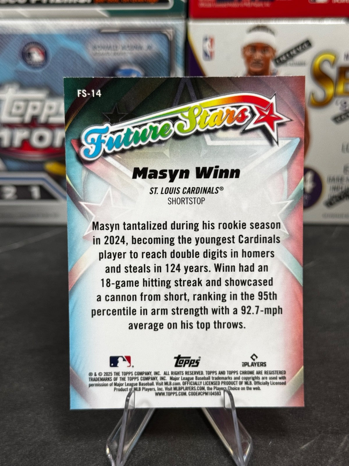 2025 Topps Chrome - #FS-14 Masyn Winn Future Stars