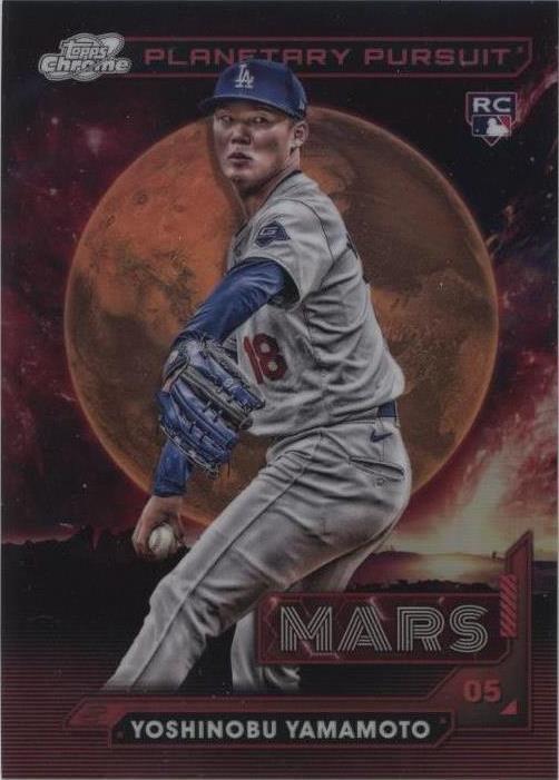 2024 Topps Cosmic Chrome - Planetary Pursuit-Mars #PPMA3 Yoshinobu Yamamoto (RC)