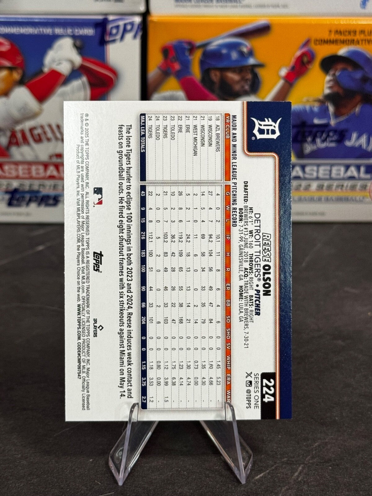2025 Topps Series 1 - Reese Olson #224 Confetti Sparkle