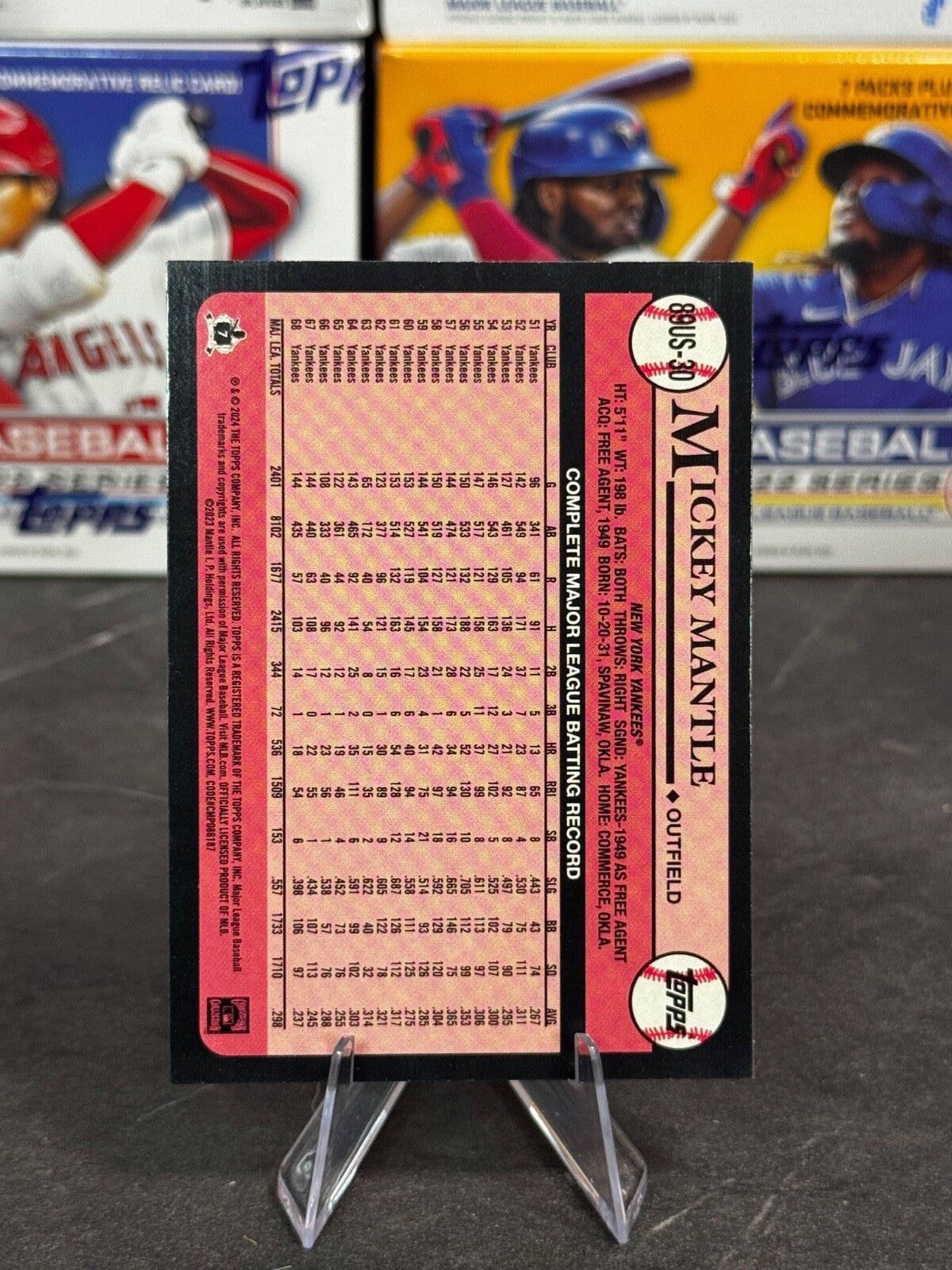 2024 Topps Update Series - 1989 Topps Baseball Mickey Mantle #89US-30